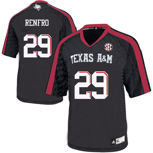 Men #29 Debione Renfro Texas A&M Aggies College Football Jerseys Sale-Black